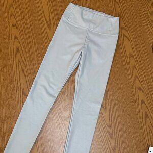 Bagatelle Collection Gray Faux Leather High Waisted Leggings: Size XS